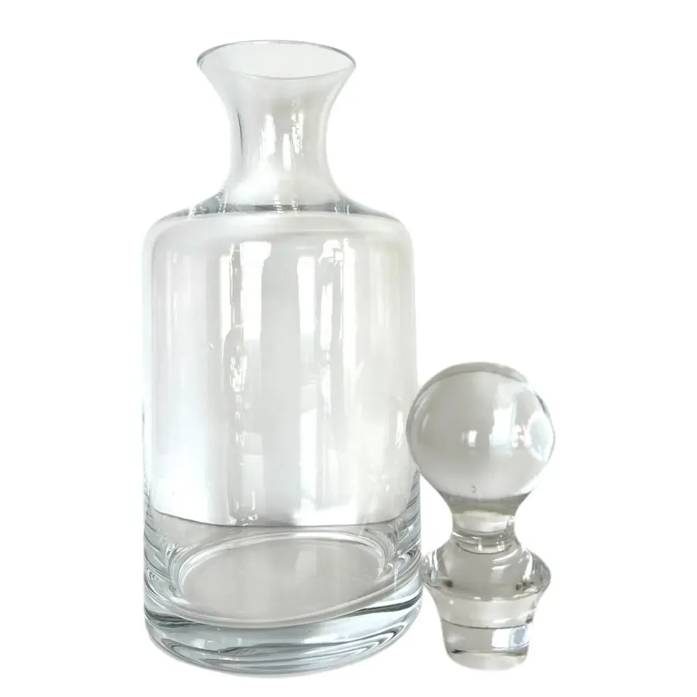 Clear Glass Liquor Decanter with Stopper